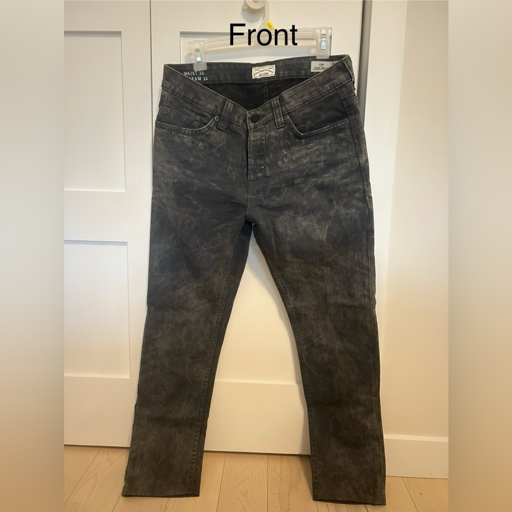 Men's Dark Grey Denim Jeans